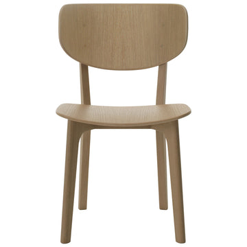 Roundish Chair Wooden Seat Dining Chair | Oak Clear