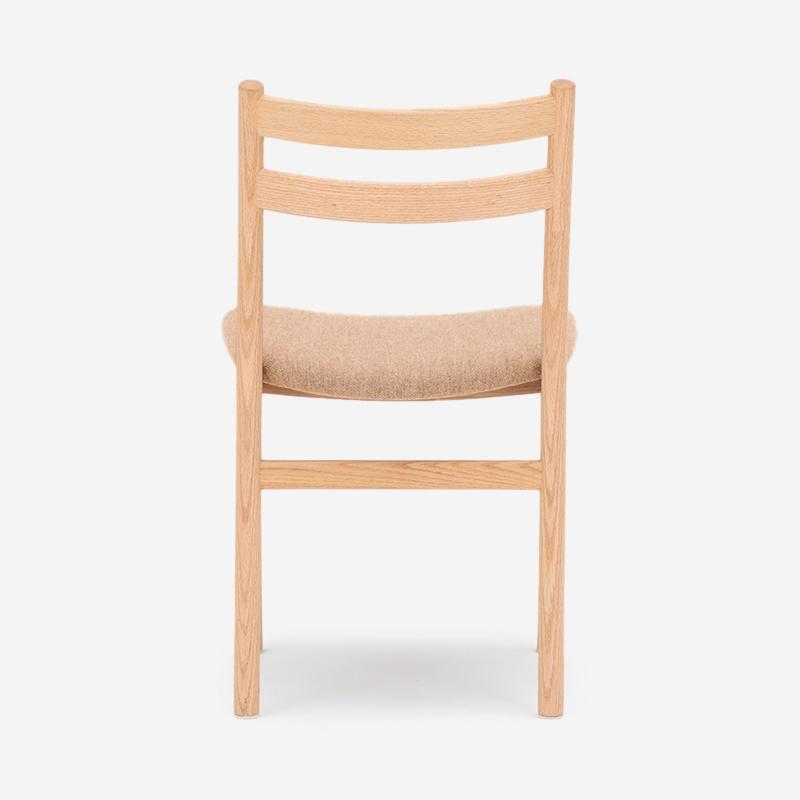 SOUP Collection | Alpha Oak Dining Armless Chair with Khaki Brown Fabric Cushion Seat