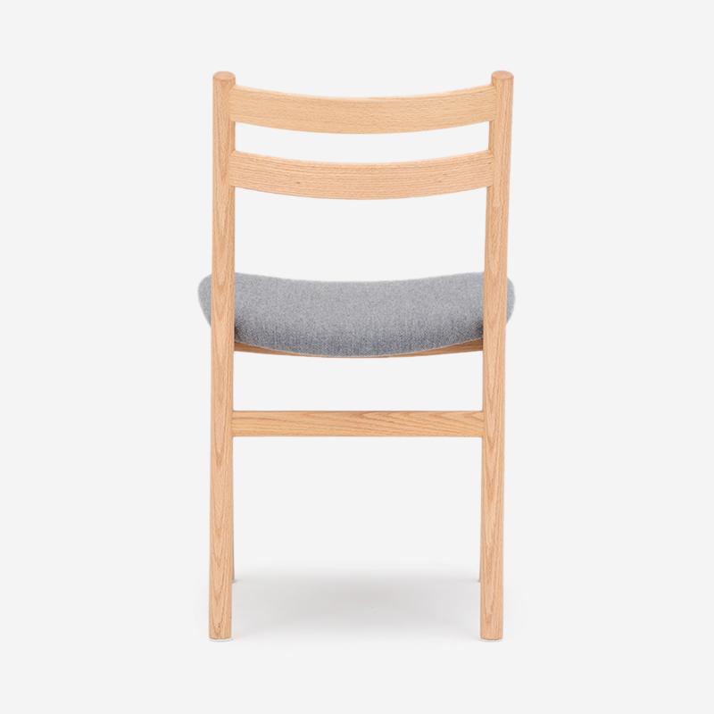SOUP Collection | Alpha Oak Dining Armless Chair with Grey Fabric Cushion Seat