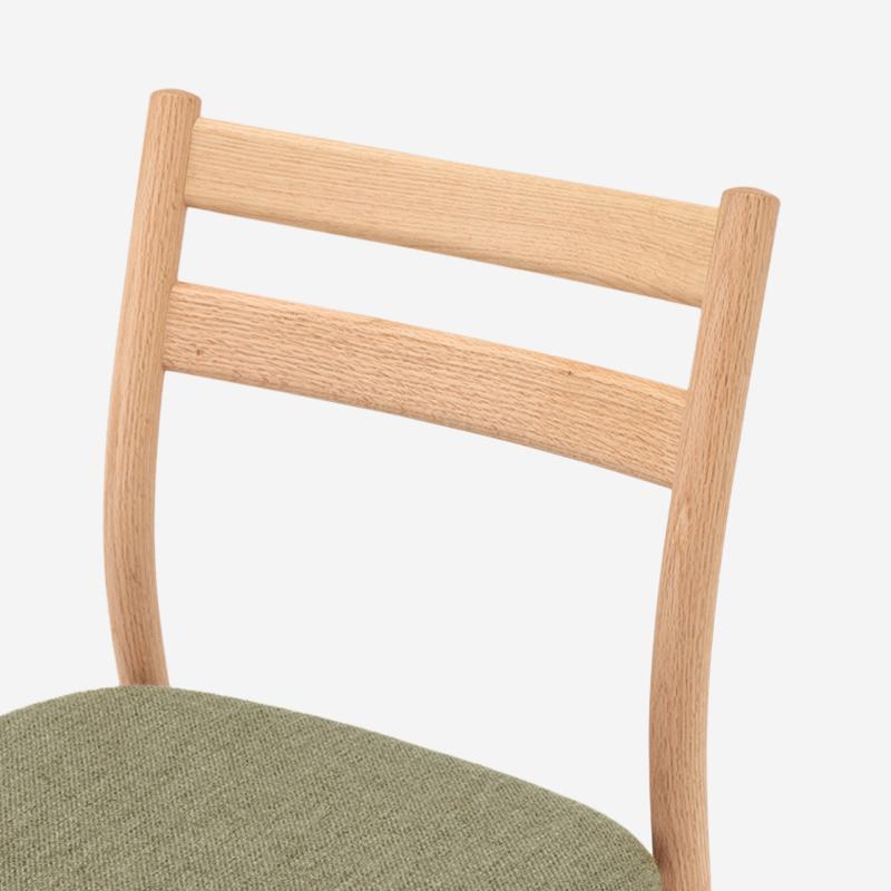 SOUP Collection | Alpha Oak Dining Armless Chair with Light Beige Fabric Cushion Seat
