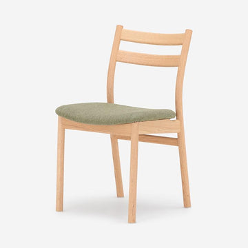 SOUP Collection | Alpha Oak Dining Armless Chair with Light Beige Fabric Cushion Seat