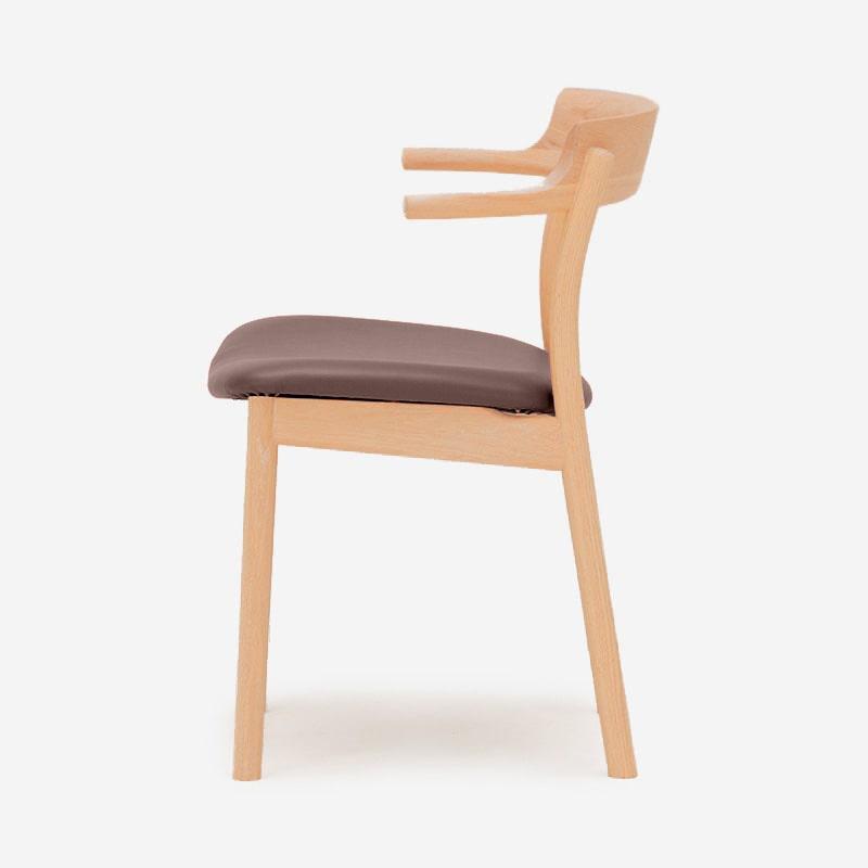 SOUP Collection | Gamma Oak Dining Armchair with Natural Leather Seat (Brown)