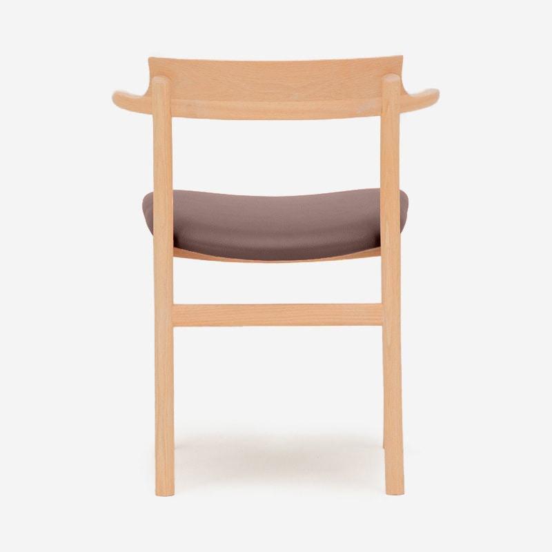 SOUP Collection | Gamma Oak Dining Armchair with Natural Leather Seat (Brown)