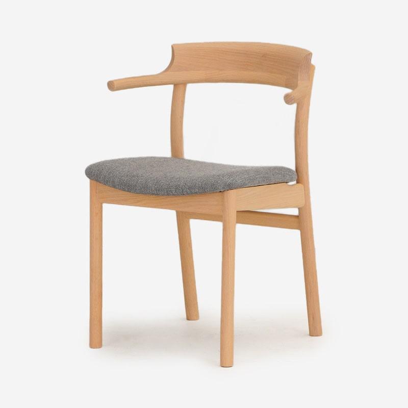 SOUP Collection | Gamma Oak Dining Armchair with Fabric Cushioned Seat (NC-126)