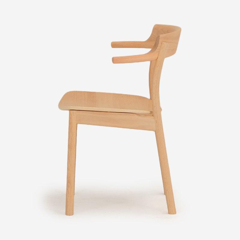 SOUP Collection | Gamma Oak Dining Armchair with Wooden Seat
