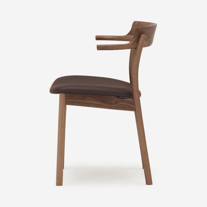SOUP Collection | Gamma Walnut Dining Armchair with Synthetic Leather Seat (L-2571)