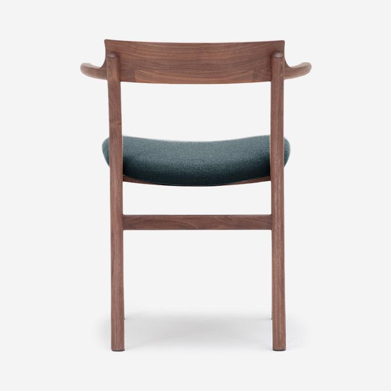 SOUP Collection | Gamma Walnut Dining Armchair with Fabric Cushioned Seat (NC-044)