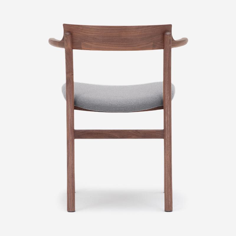 SOUP Collection | Gamma Walnut Dining Armchair with Fabric Cushioned Seat (NC-126)