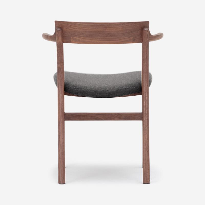 SOUP Collection | Gamma Walnut Dining Armchair with Fabric Cushioned Seat (NC-127)