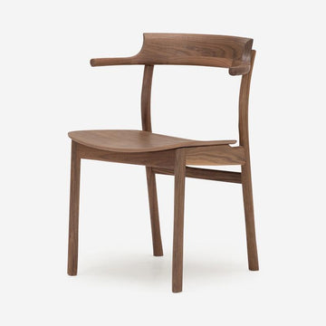 SOUP Collection | Gamma Walnut Dining Armchair with Wooden Seat