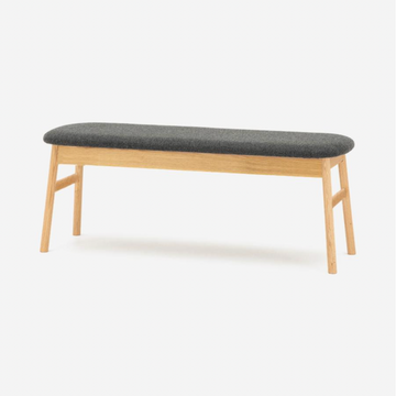 SOUP Collection | Bench with Dark Grey Fabric Seat