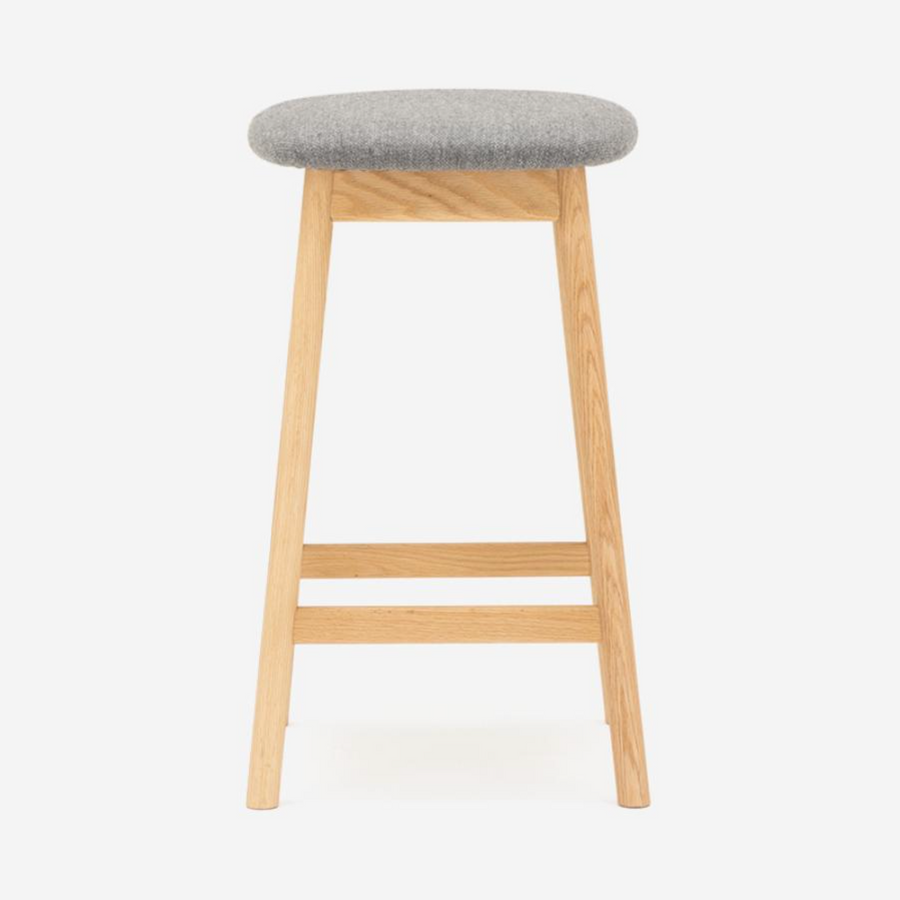 SOUP Collection | High Stool with Grey Fabric Seat