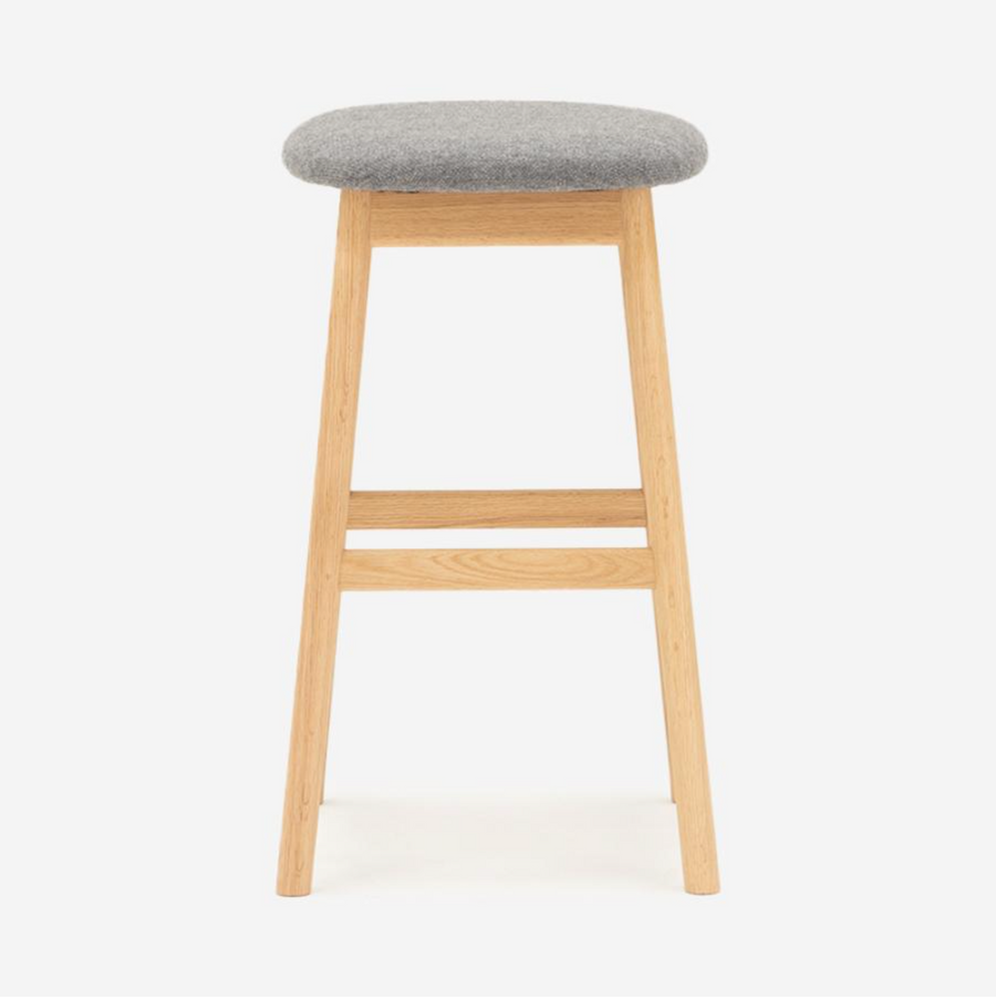 SOUP Collection | High Stool with Grey Fabric Seat