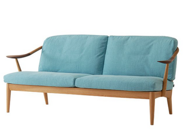 White Wood Sofa | Three Seater