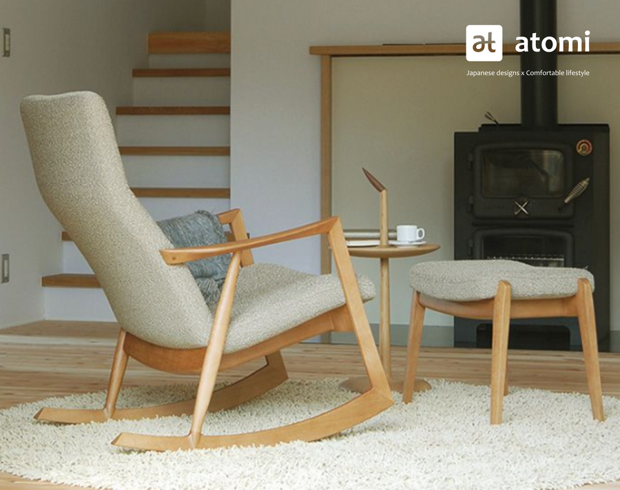 White Wood Ottoman - atomi shop