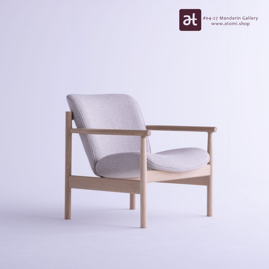 Chorus Fabric Lounge Chair | Oak Wood
