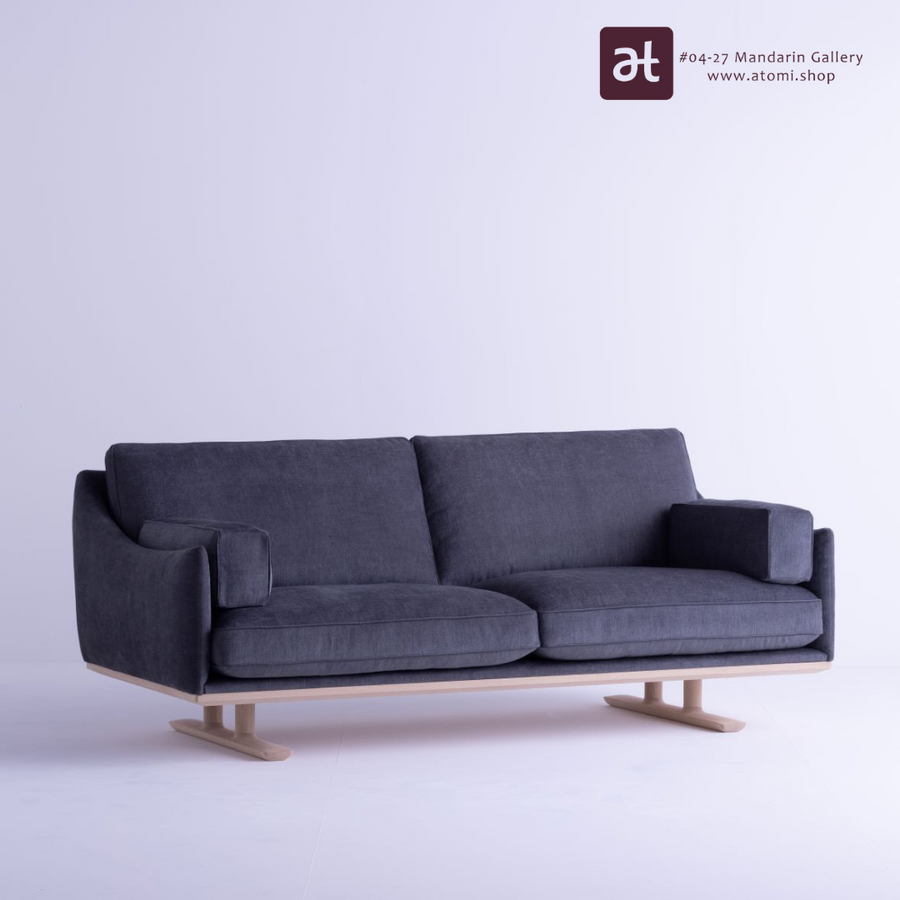 Chorus 2 Seater Fabric Sofa | Oak Wood