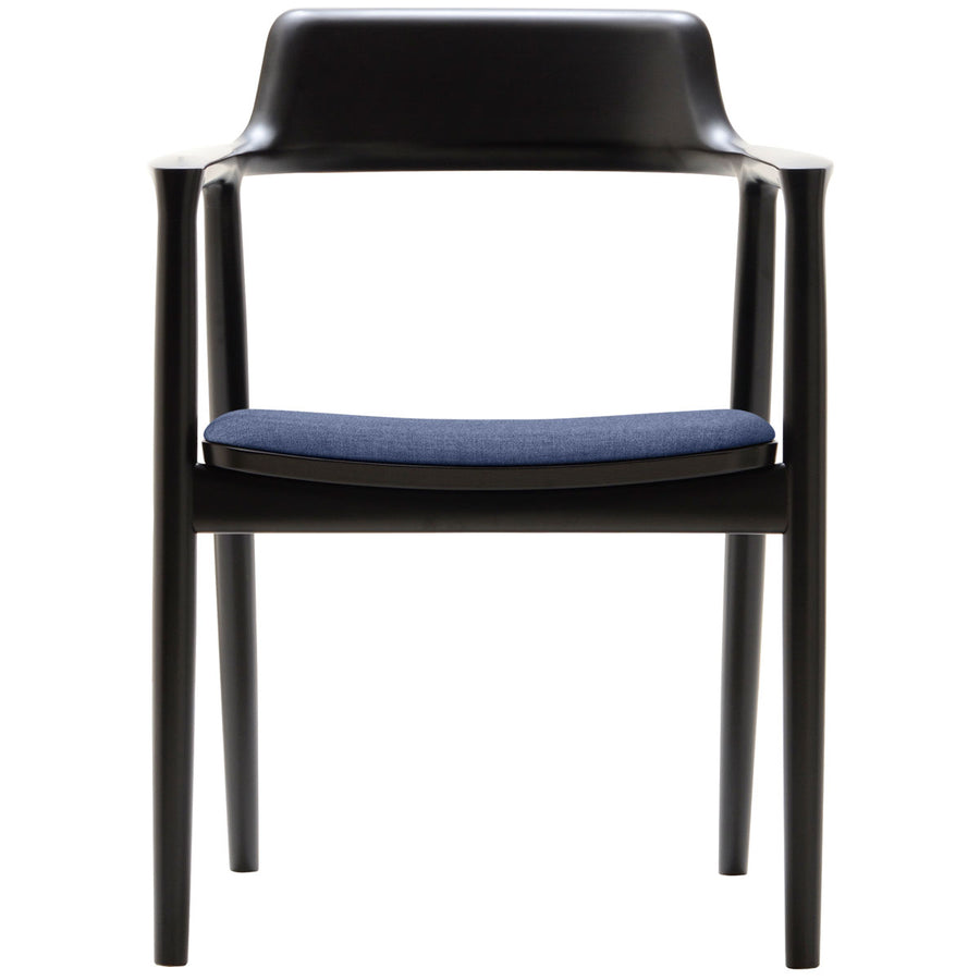 Hiroshima Arm Chair | Fabric Cushioned Seat Dining Chair | Beech Wood