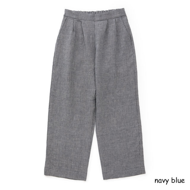 Linen Lattice Tuck Pants