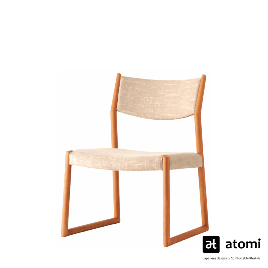 Natural Brown Armless Chair - atomi shop