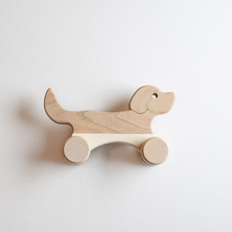 Wooden Rolling Animal Toy | Dog