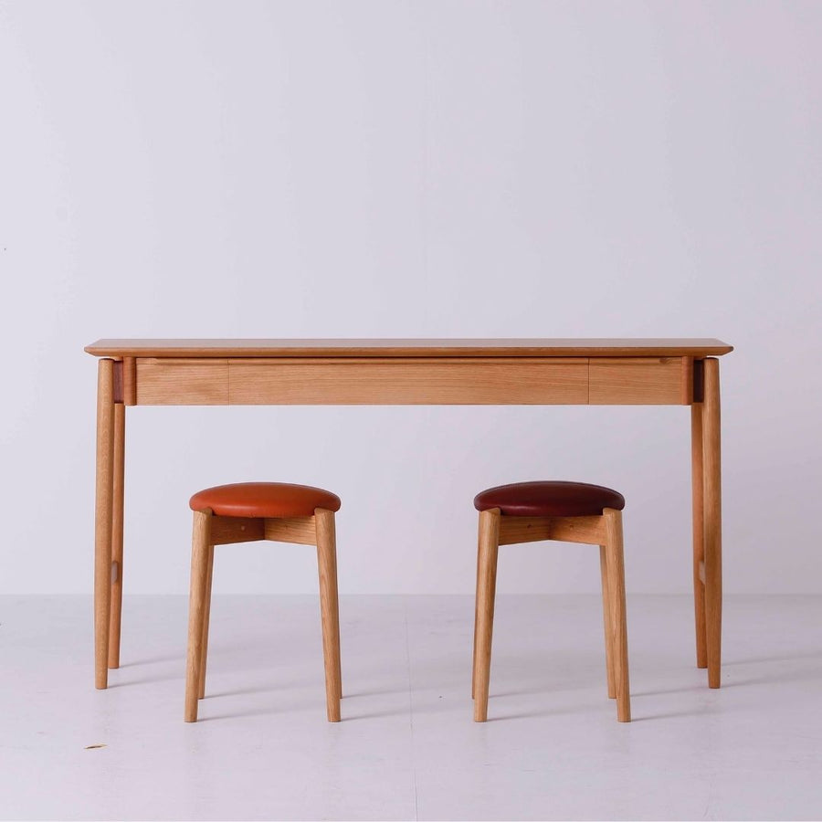 White Wood TOY Stacking Stool | Leather Seat