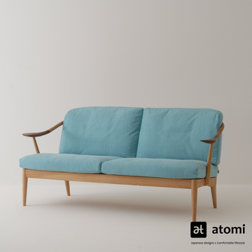 White Wood Sofa | Two Seater - atomi shop