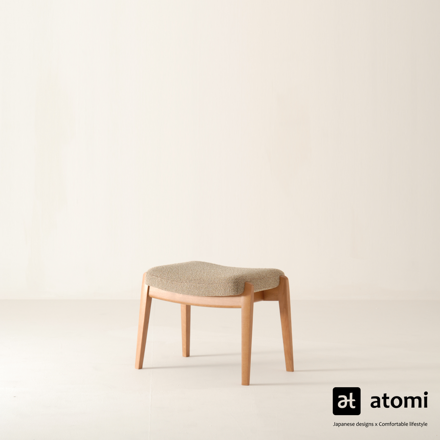 White Wood Ottoman - atomi shop