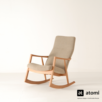 White Wood Rocking Chair - atomi shop